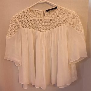 Zara white blouse size S